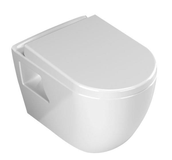 Creavit hang WC Design wit. (6/23) ZONDER SPROEIER EN ZONDER BRIL.